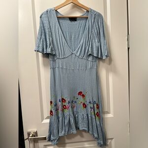 Asos blue boho chic dress